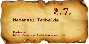 Madarasi Teobalda névjegykártya
